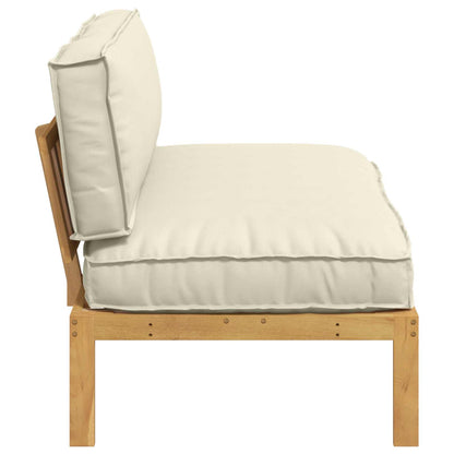 vidaXL Salon de jardin avec coussins crème 120 x 92 x 69 cm Bois d'acacia massif