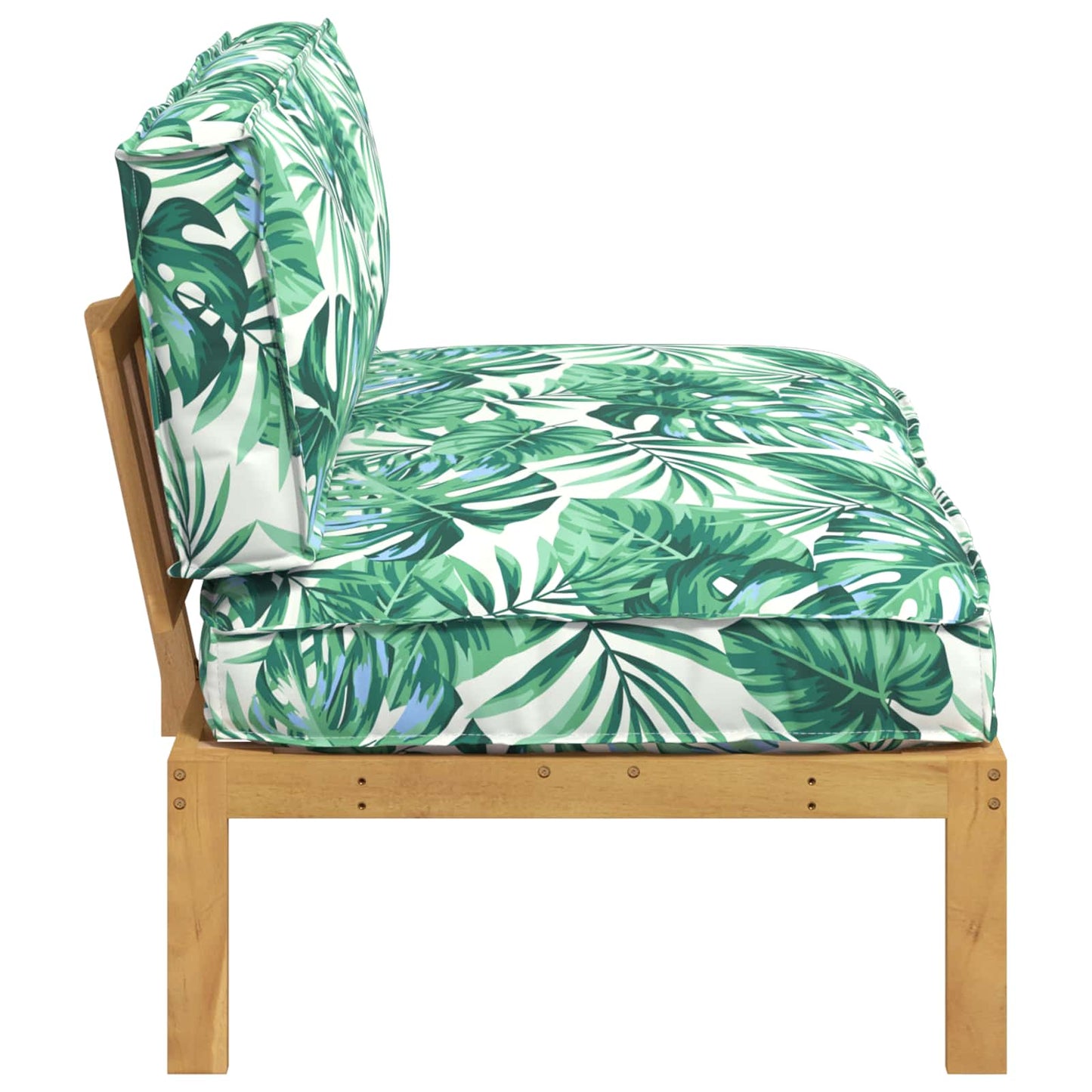 vidaXL Canapé motif feuilles 120 x 80 x 69 cm bois d'acacia massif
