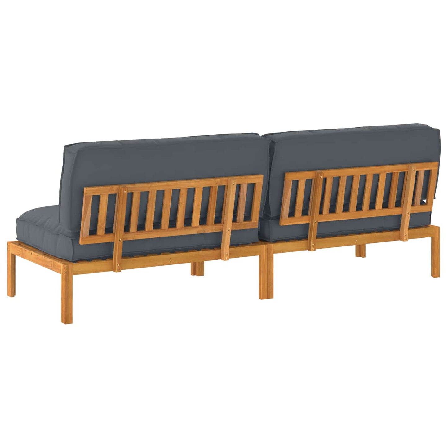vidaXL Sofa Set Uni Anthrazit 240 x 92 x 69 cm Massivholz Akazie