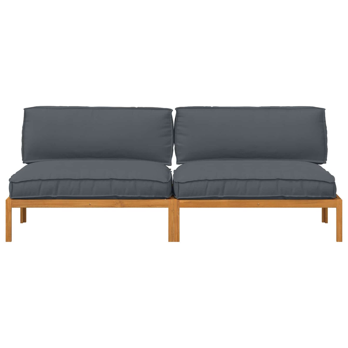 vidaXL Sofa Set Uni Anthrazit 240 x 92 x 69 cm Massivholz Akazie