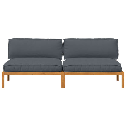 vidaXL Sofa Set Uni Anthrazit 240 x 92 x 69 cm Massivholz Akazie