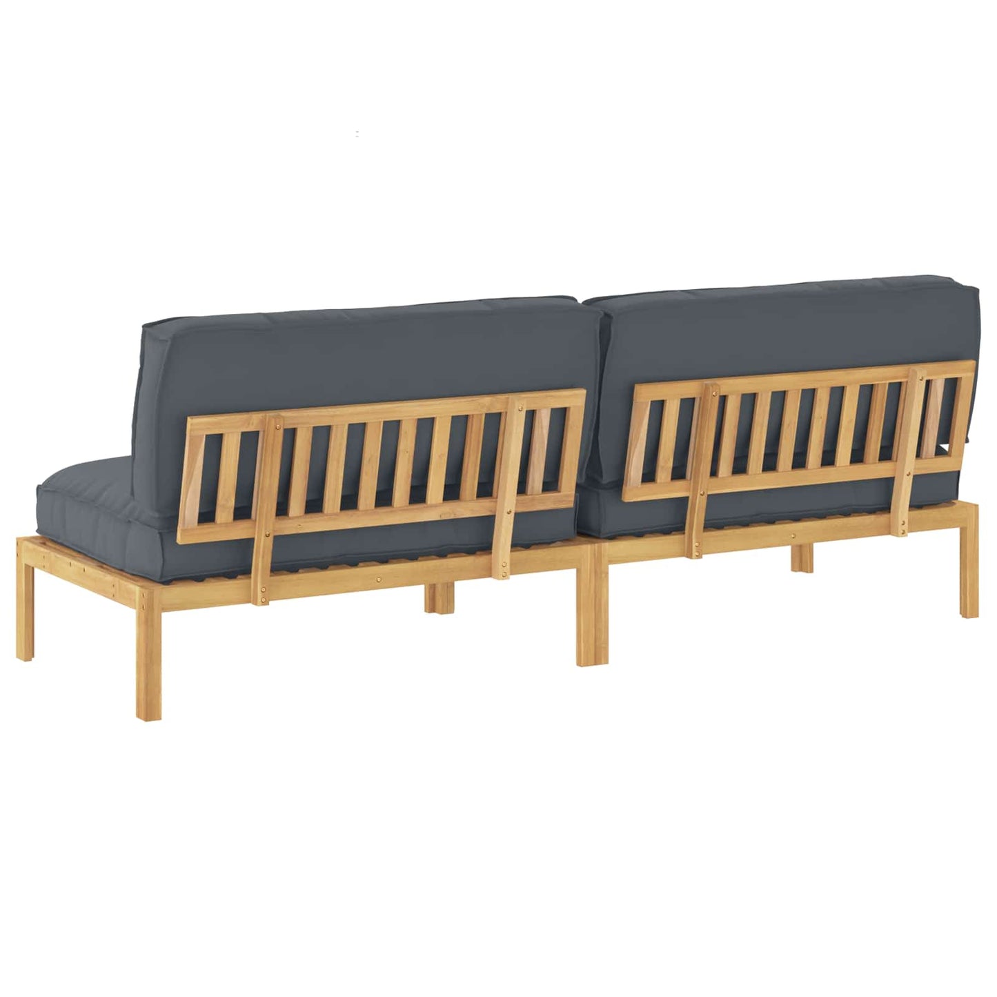 vidaXL Sofa Set Uni Anthrazit 240 x 92 x 69 cm Massivholz Akazie