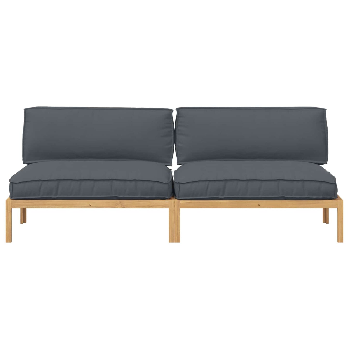 vidaXL Sofa Set Uni Anthrazit 240 x 92 x 69 cm Massivholz Akazie