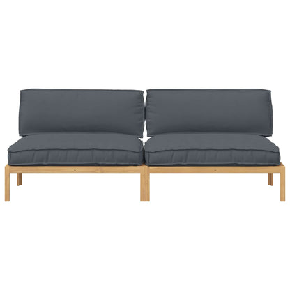 vidaXL Sofa Set Uni Anthrazit 240 x 92 x 69 cm Massivholz Akazie