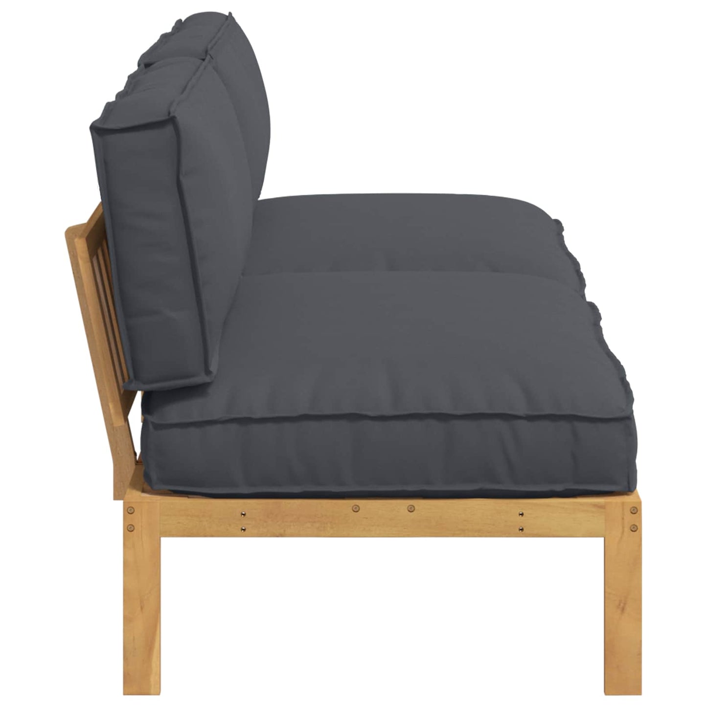 vidaXL Sofa Set Uni Anthrazit 240 x 92 x 69 cm Massivholz Akazie