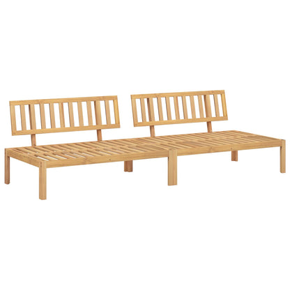 vidaXL Sofa Set mit Kissen Uni Grau 240 x 92 x 69 cm Massivholz Akazie