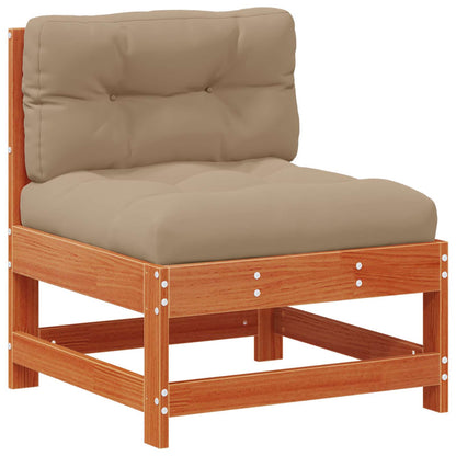 Garten-Lounge-Set 8 pcs Wachsbraun Massives Kiefernholz