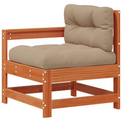 Garten-Lounge-Set 7 pcs Wachsbraun Massives Kiefernholz