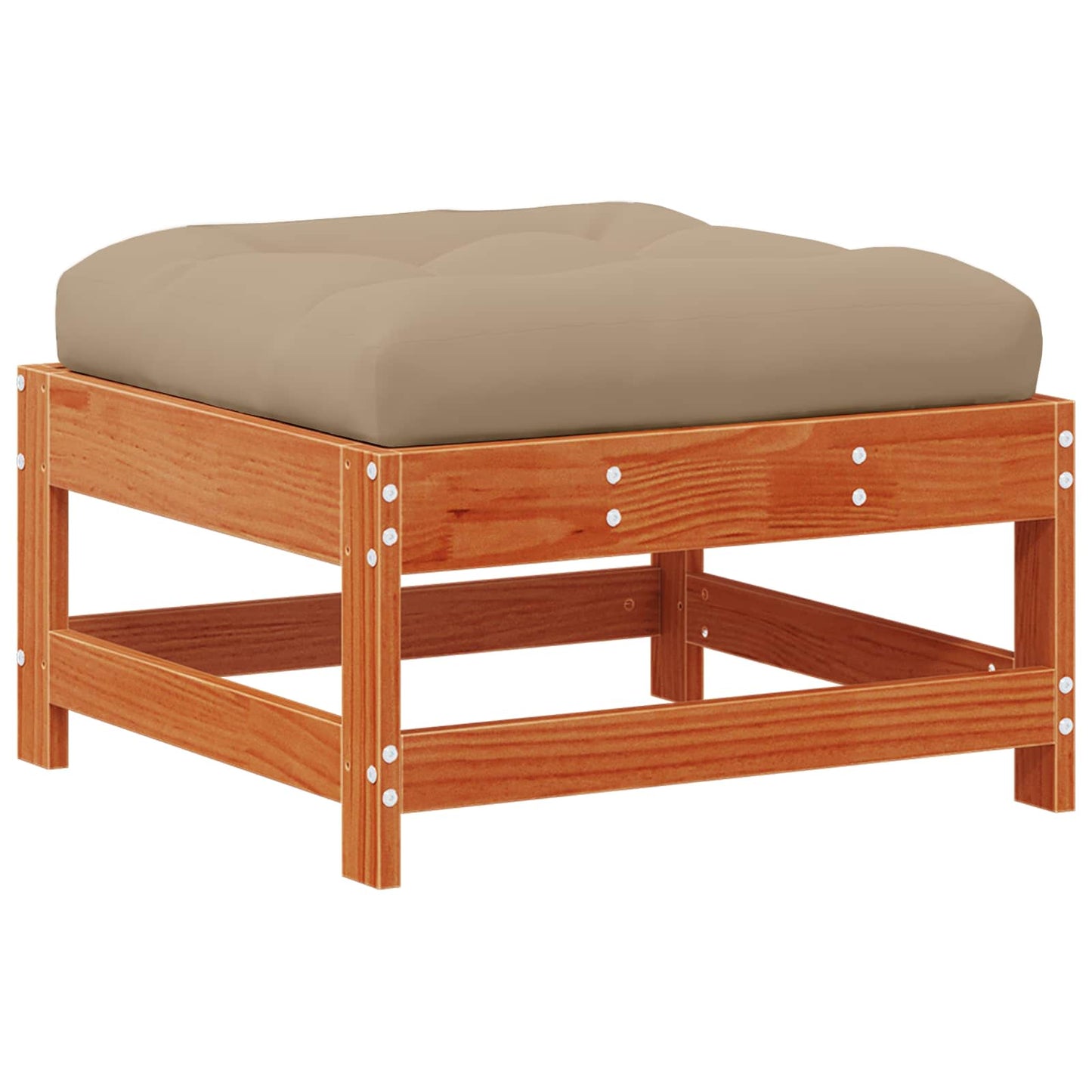 Garten-Lounge-Set 7 pcs Wachsbraun Massives Kiefernholz