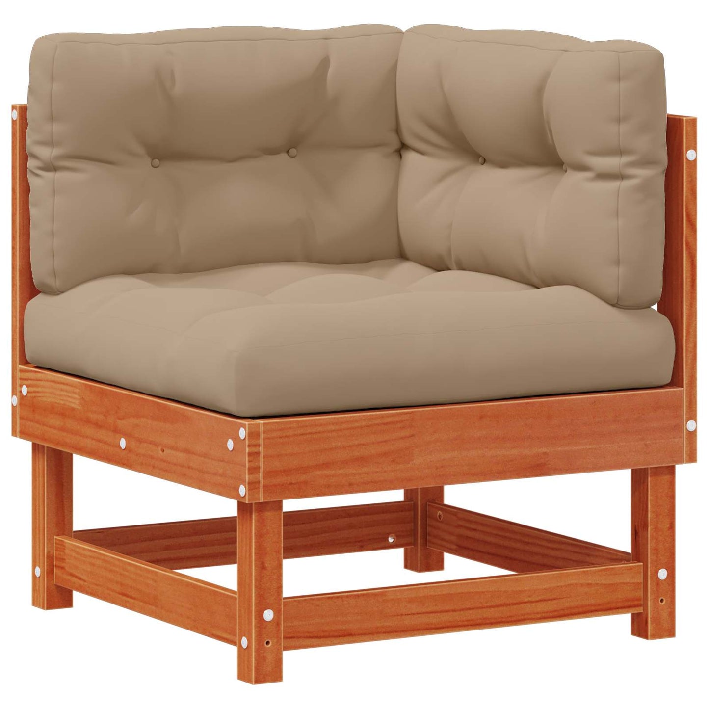 Garten-Lounge-Set 15 pcs Wachsbraun Massives Kiefernholz