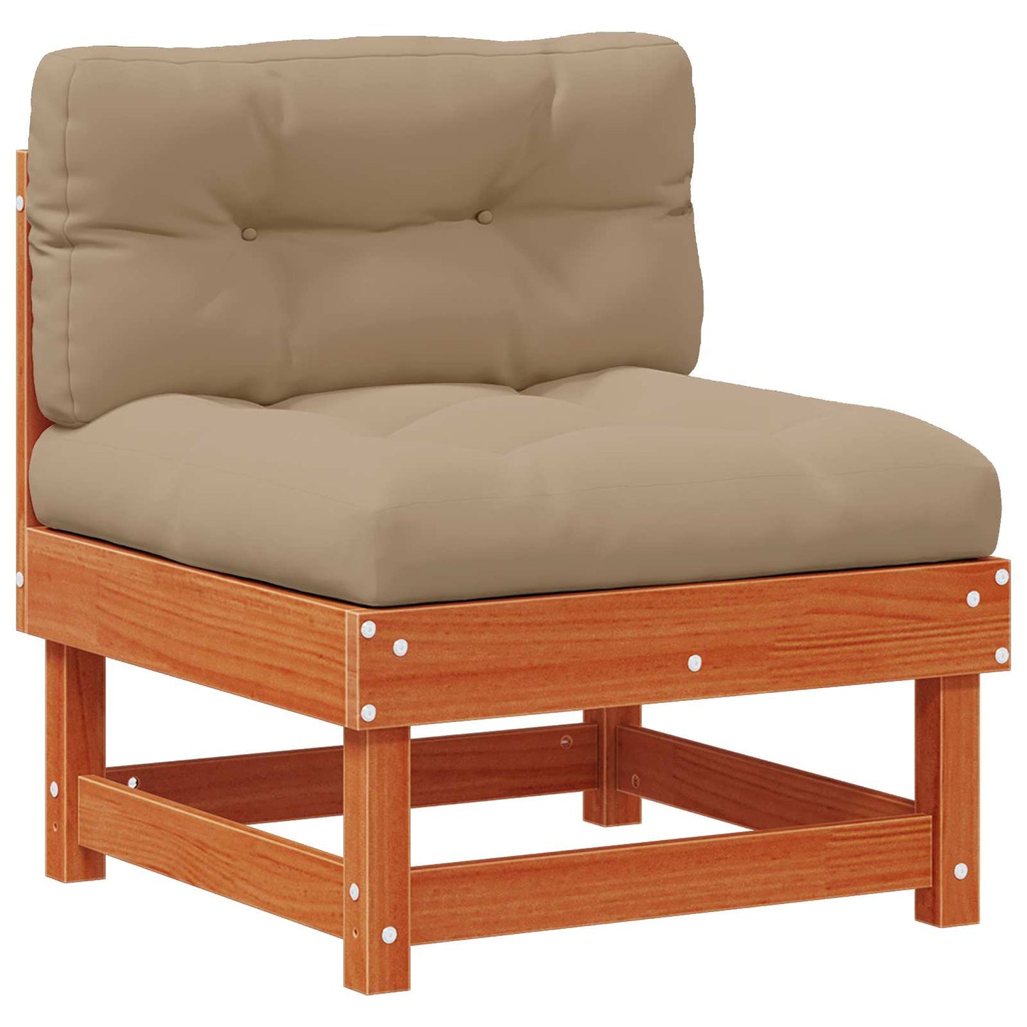 Garten-Lounge-Set 15 pcs Wachsbraun Massives Kiefernholz