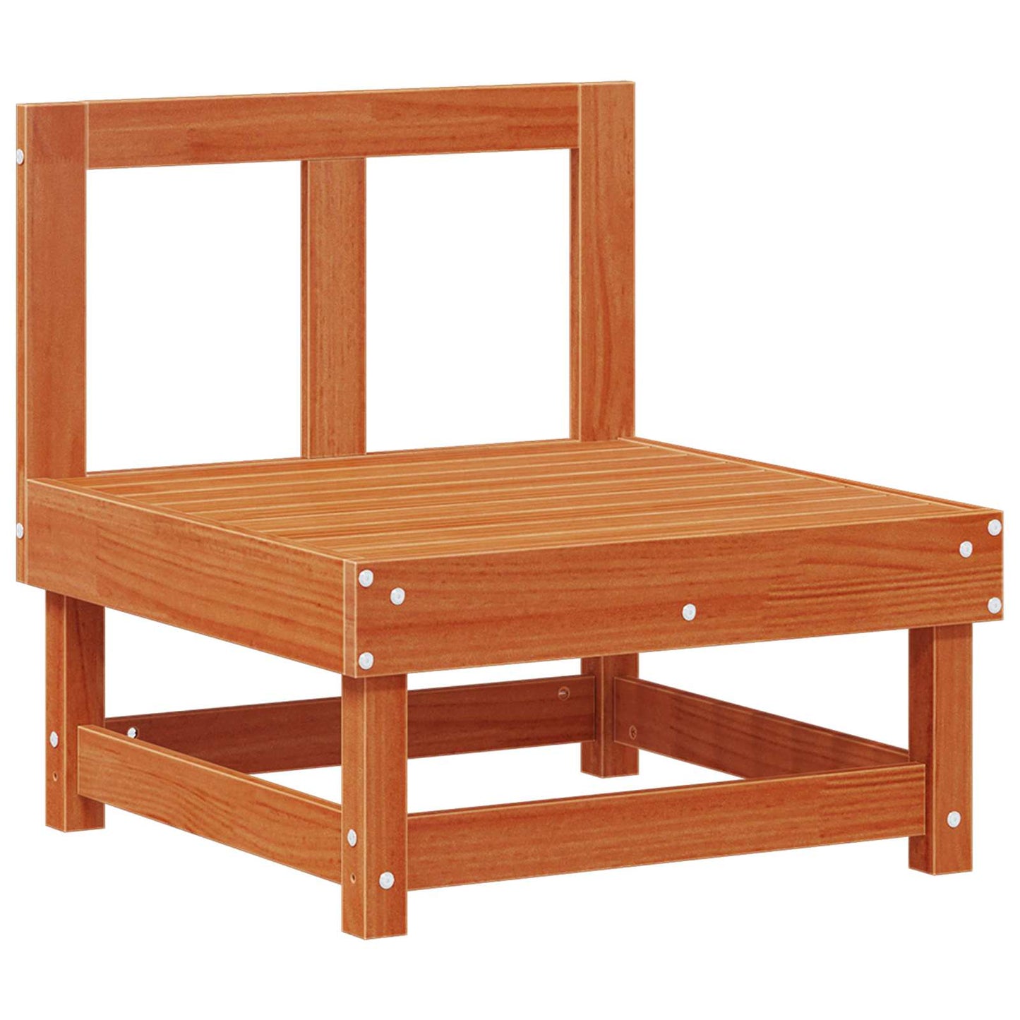 Garten-Lounge-Set 7 pcs Wachsbraun Massives Kiefernholz