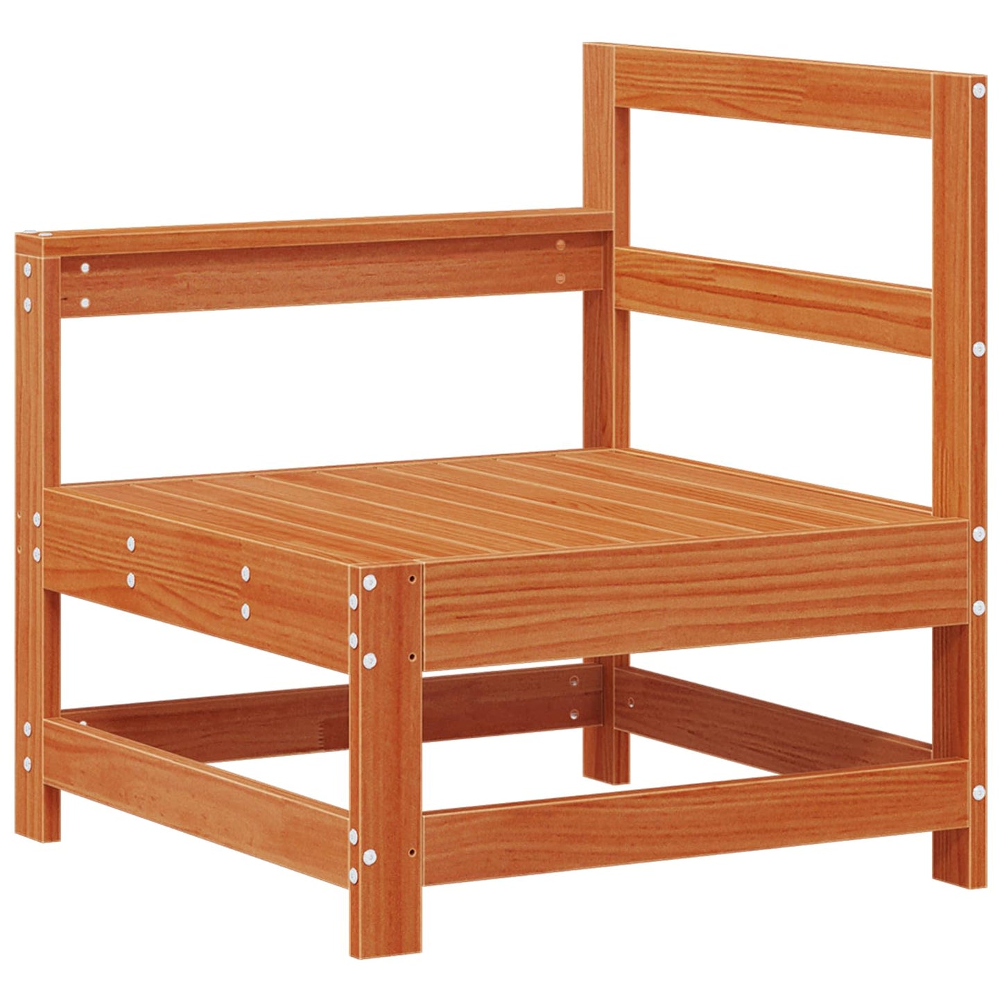 Garten-Lounge-Set 6 pcs Wachsbraun Massives Kiefernholz