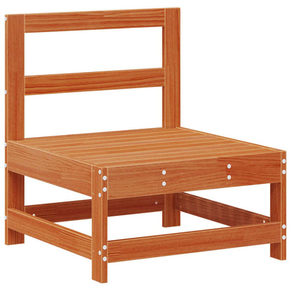 Garten-Lounge-Set 6 pcs Wachsbraun Massives Kiefernholz