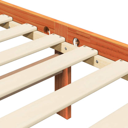Bettrahmen Wachsbraun 205,5 x 145,5 x 100 cm Massivholz Kiefer