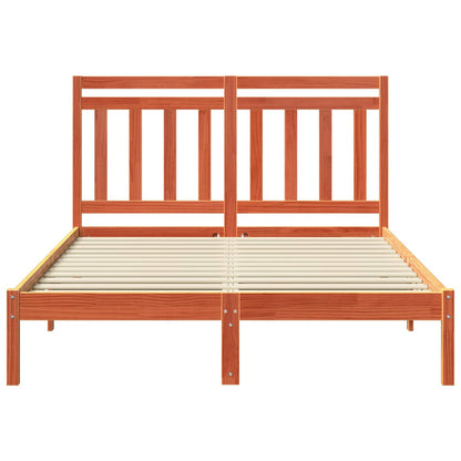vidaXL Bettrahmen Wachsbraun 205,5 x 155,5 x 100 cm Massivholz Kiefer