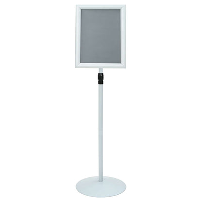 Podest-Posterständer Silber 33 x 33 x 126 cm PVC und Stahl