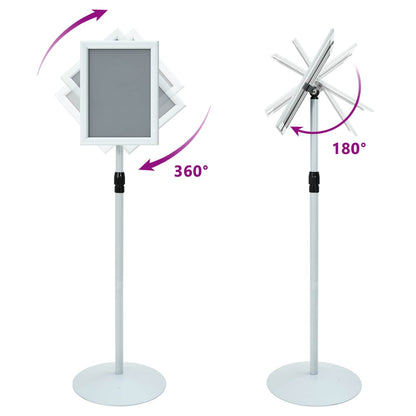 Podest-Posterständer Silber 33 x 33 x 123 cm PVC und Stahl