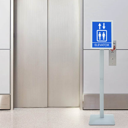 Podest-Posterständer Silber 32 x 27 x 119 cm Gusseisen