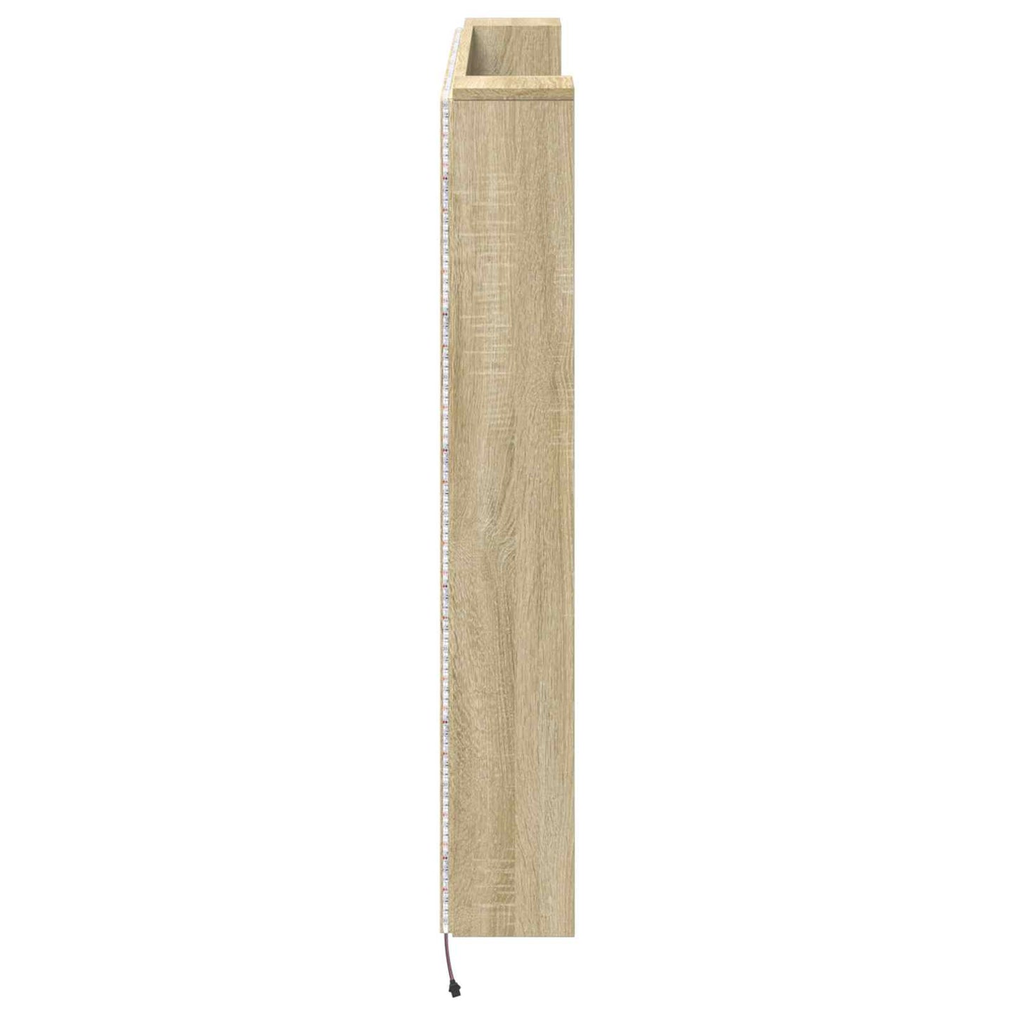 vidaXL Kopfteil-Schrank mit LED mit Regal Sonoma 140 x 16,5 x 103,5 cm