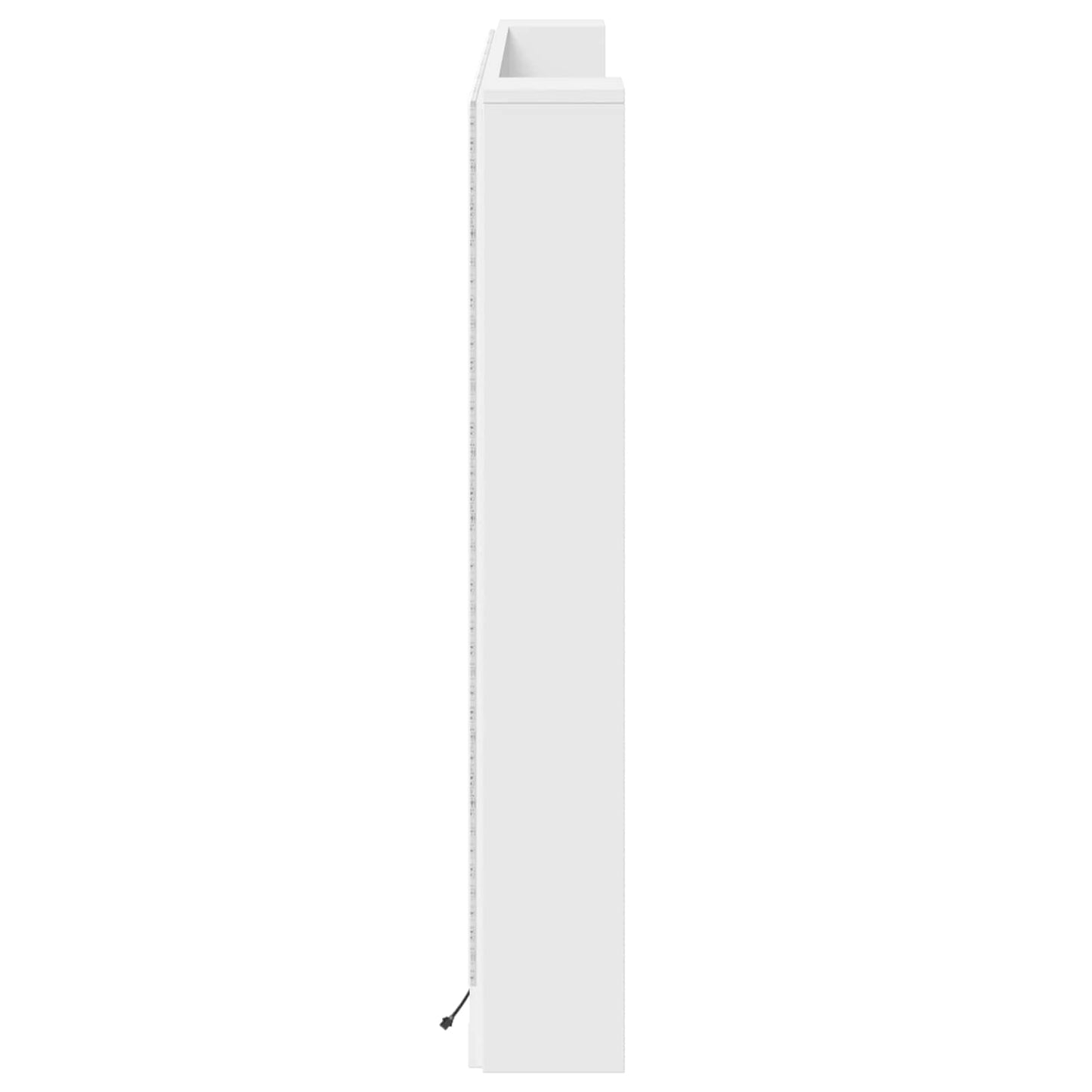 vidaXL Tête de lit armoire avec LED et étagère Blanc 160 x 16,5 x 103,5 cm
