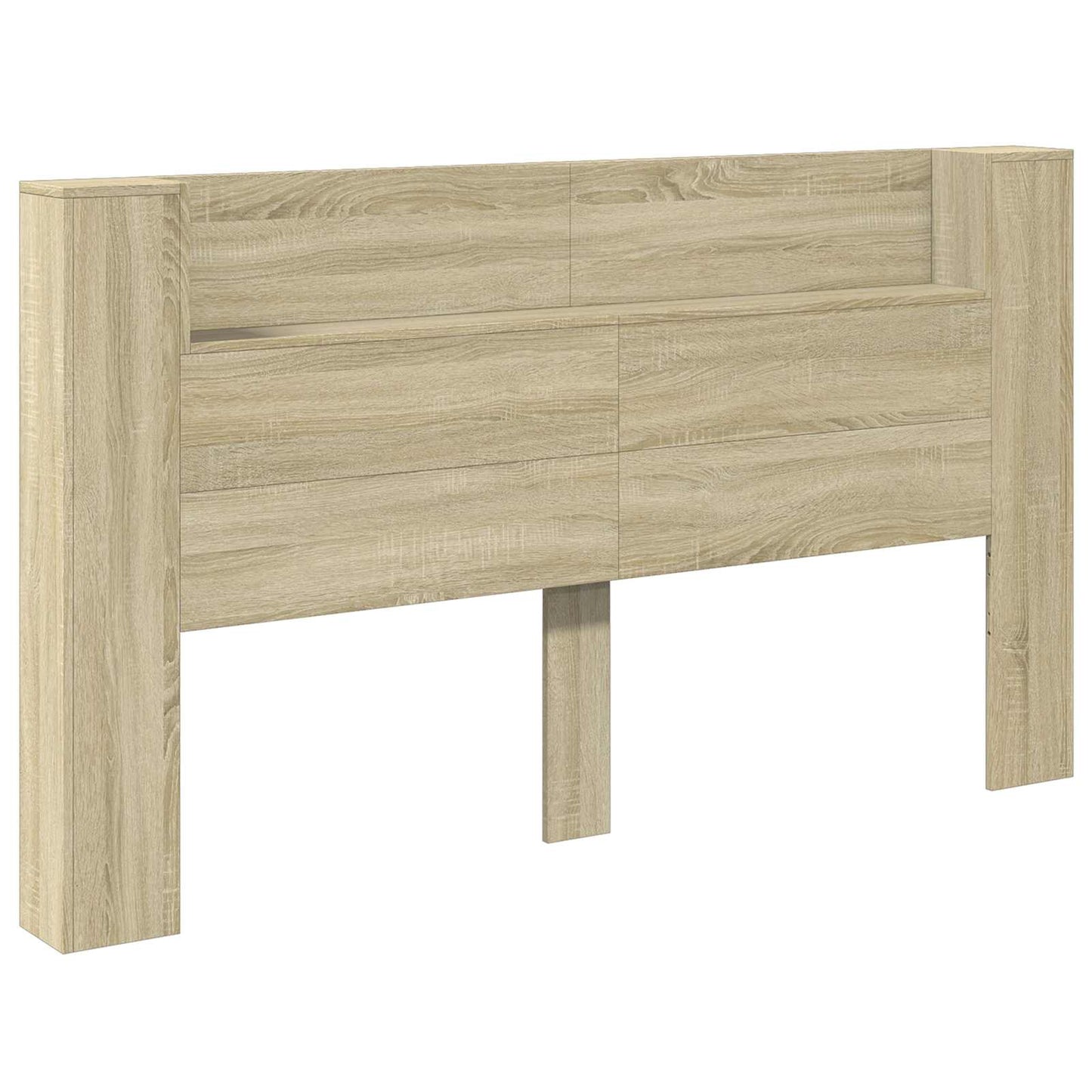 vidaXL Tête de lit-armoire avec LED avec étagère Chêne sonoma 180 x 16,5 x 103,5 cm