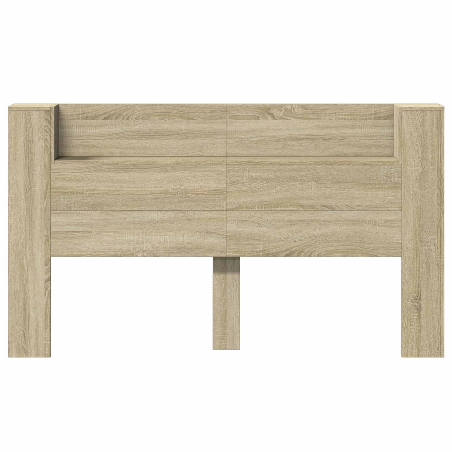 vidaXL Tête de lit-armoire avec LED avec étagère Chêne sonoma 180 x 16,5 x 103,5 cm