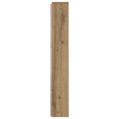 Kopfteil-Schrank mit LED Kunsthandwerk Eiche Holzwerkstoff