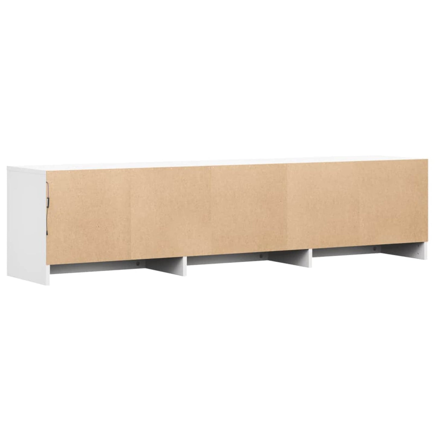 vidaXL Meuble TV avec LED Blanc 165 x 34 x 40 cm Bois d'ingénierie