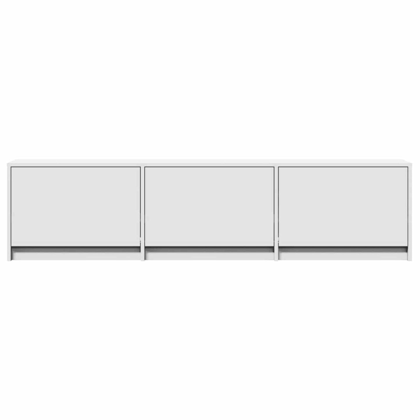 vidaXL Meuble TV avec LED Blanc 165 x 34 x 40 cm Bois d'ingénierie