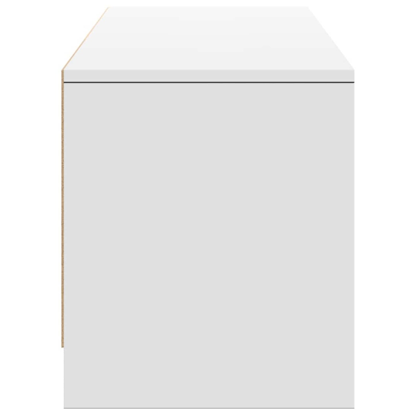 vidaXL Meuble TV avec LED Blanc 165 x 34 x 40 cm Bois d'ingénierie