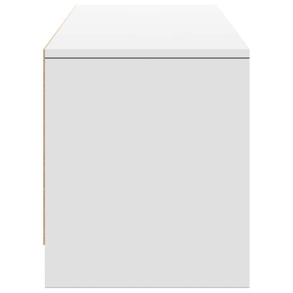 vidaXL Meuble TV avec LED Blanc 165 x 34 x 40 cm Bois d'ingénierie