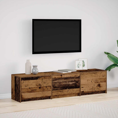 Meuble TV vidaXL avec LED bois de récupération 165 x 34 x 40 cm bois d'ingénierie