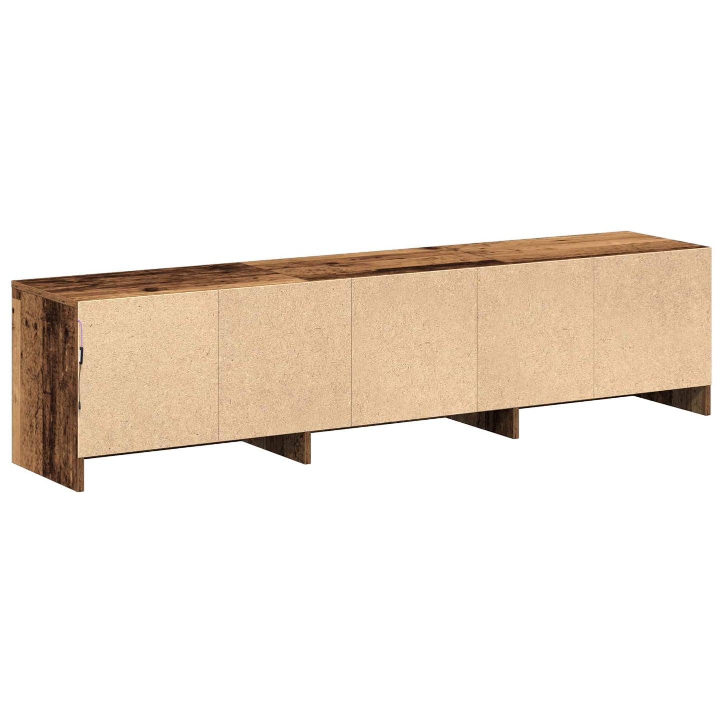 Meuble TV vidaXL avec LED bois de récupération 165 x 34 x 40 cm bois d'ingénierie