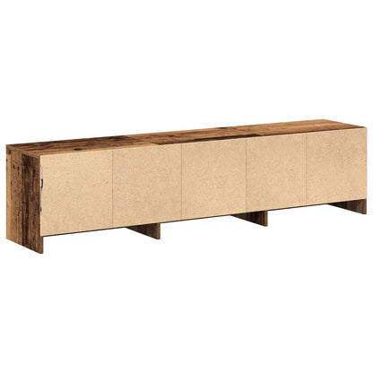 Meuble TV vidaXL avec LED bois de récupération 165 x 34 x 40 cm bois d'ingénierie