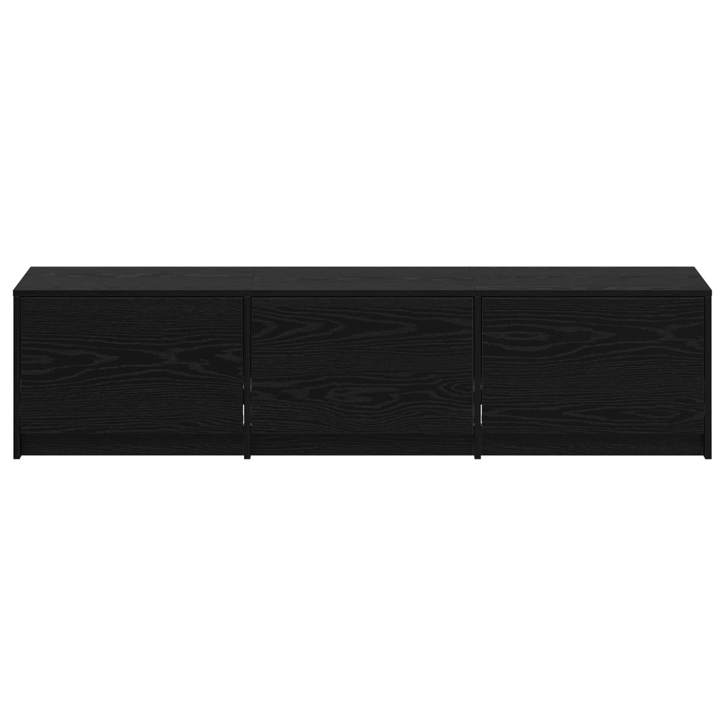 Meuble TV vidaXL noir aspect chêne 165 x 34 x 40 cm, bois d'ingénierie