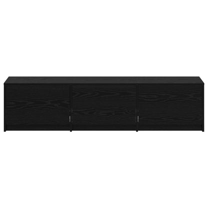 Meuble TV vidaXL noir aspect chêne 165 x 34 x 40 cm, bois d'ingénierie