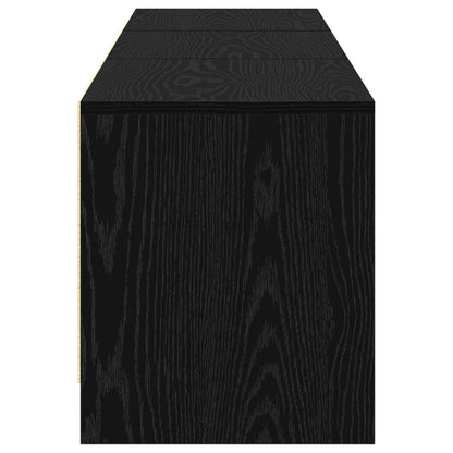 Meuble TV vidaXL noir aspect chêne 165 x 34 x 40 cm, bois d'ingénierie