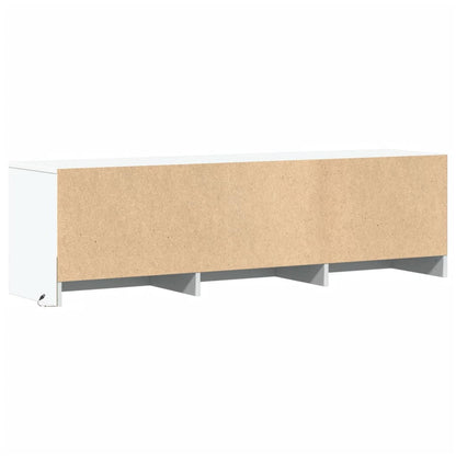 vidaXL Meuble TV avec LED Blanc 140 x 34 x 40 cm Bois d'ingénierie