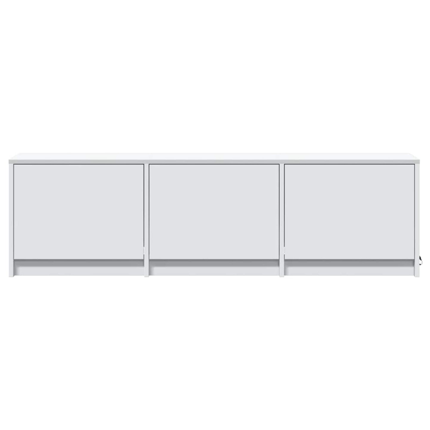vidaXL Meuble TV avec LED Blanc 140 x 34 x 40 cm Bois d'ingénierie
