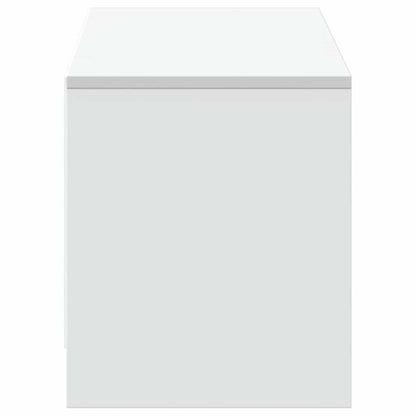 vidaXL Meuble TV avec LED Blanc 140 x 34 x 40 cm Bois d'ingénierie