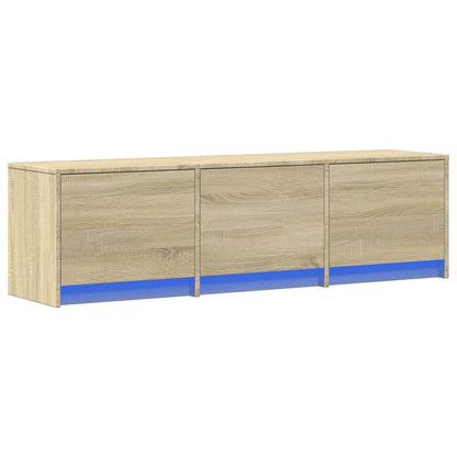 vidaXL Meuble TV avec LED Sonoma 140 x 34 x 40 cm Bois d'ingénierie