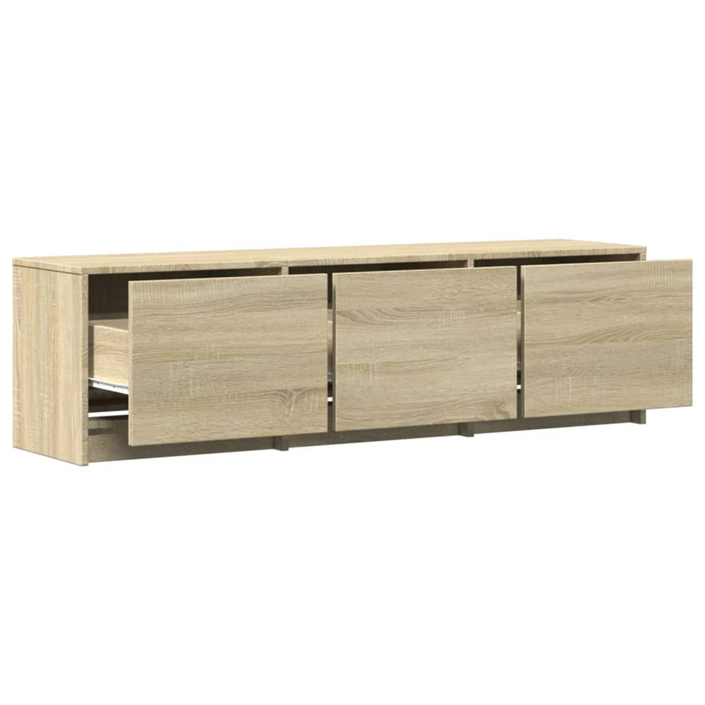 vidaXL Meuble TV avec LED Sonoma 140 x 34 x 40 cm Bois d'ingénierie