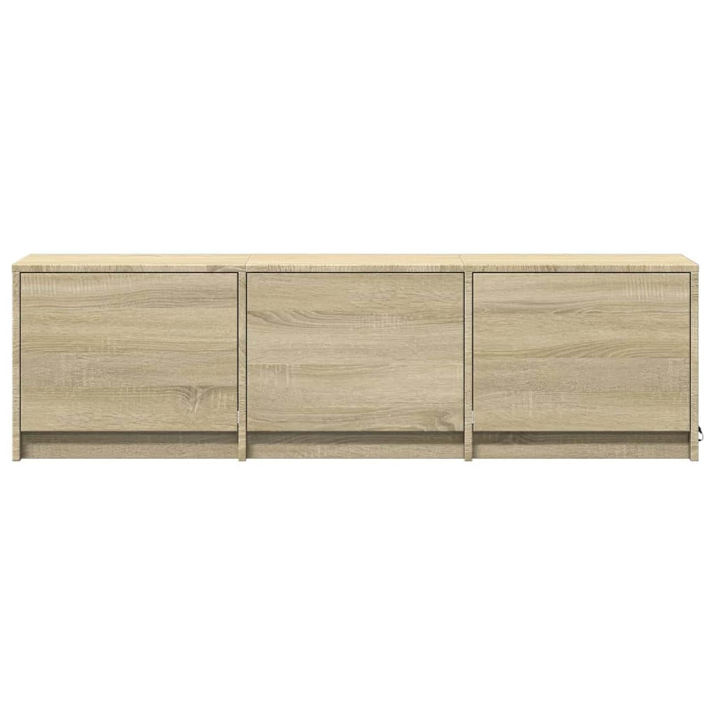vidaXL Meuble TV avec LED Sonoma 140 x 34 x 40 cm Bois d'ingénierie