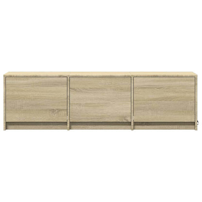 vidaXL Meuble TV avec LED Sonoma 140 x 34 x 40 cm Bois d'ingénierie