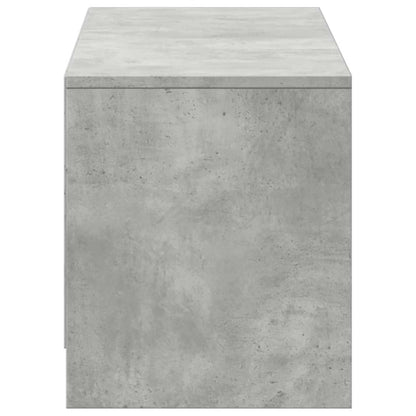 TV-Schränk mit LED Beton 140 x 34 x 40 cm Holzwerkstoff