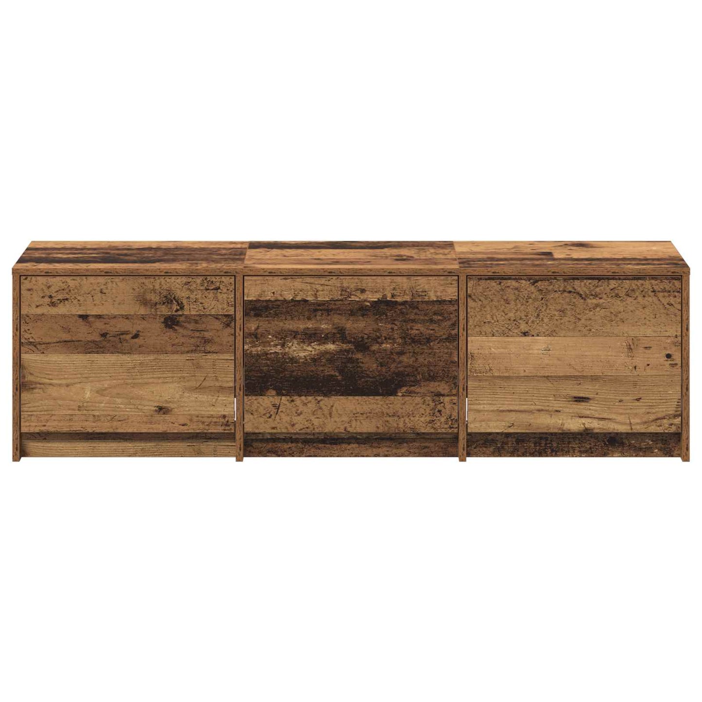 vidaXL Meuble TV avec LED Bois de récupération 140 x 34 x 40 cm Bois d'ingénierie