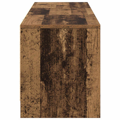 vidaXL Meuble TV avec LED Bois de récupération 140 x 34 x 40 cm Bois d'ingénierie
