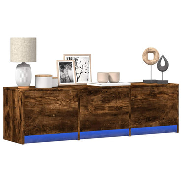 vidaXL Meuble TV Chêne fumé 140 x 34 x 40 cm Bois d'ingénierie