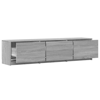 vidaXL TV-Schränk mit LED Graues Sonoma 165 x 34 x 40 cm Holzwerkstoff